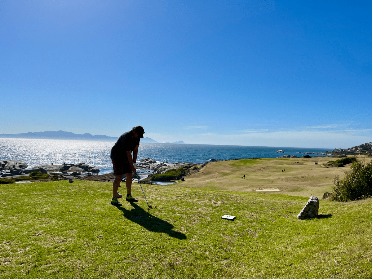 Golfer on the tee
